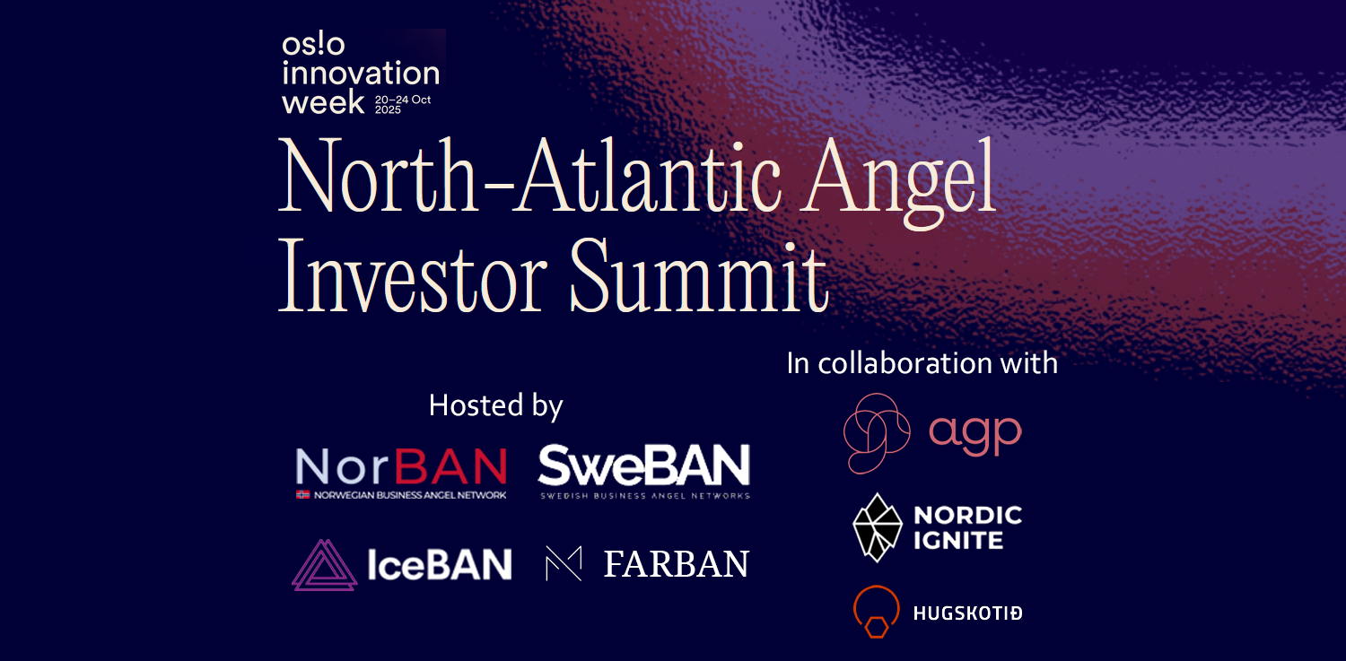 North-Atlantic Angel Investor Summit poster, Oslo Innovation Week, hosted by NorBAN and SweBAN
