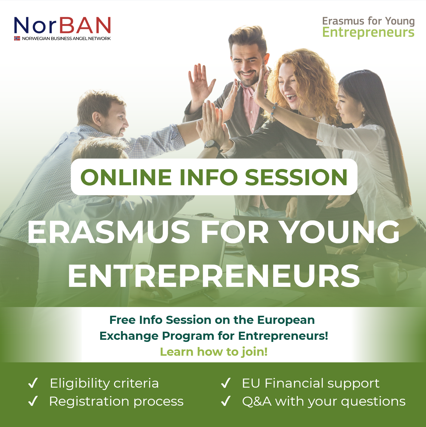 Online info session about Erasmus for Young Entrepreneurs
