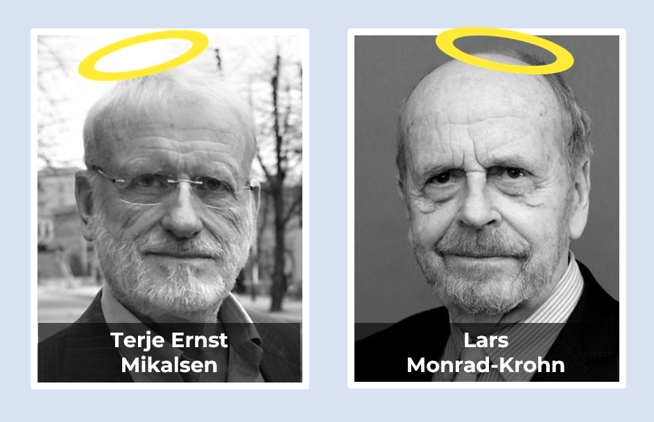 Portraits of Terje Ernst Mikalsen and Lars Monrad-Krohn
