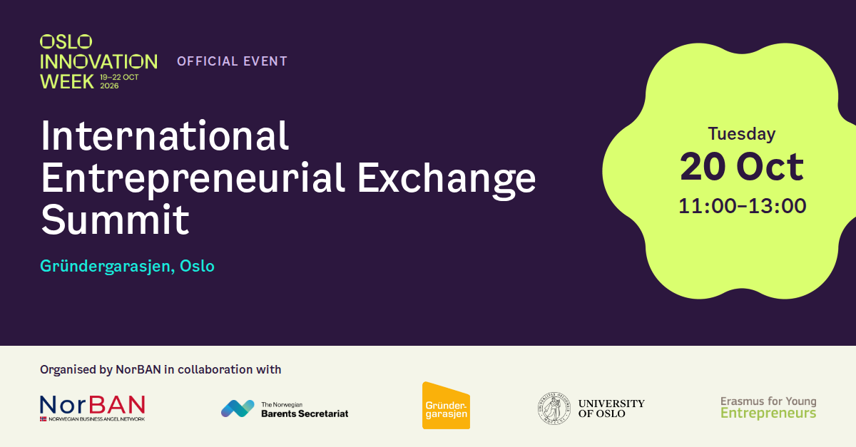 International Entrepreneurial Exchange Summit at Oslo Innovation Week